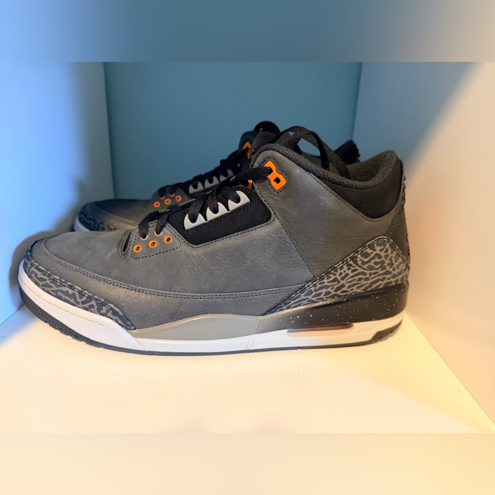 Jordan 3 Retro Night Stadium/Black/Flat Pewter/Total Orange